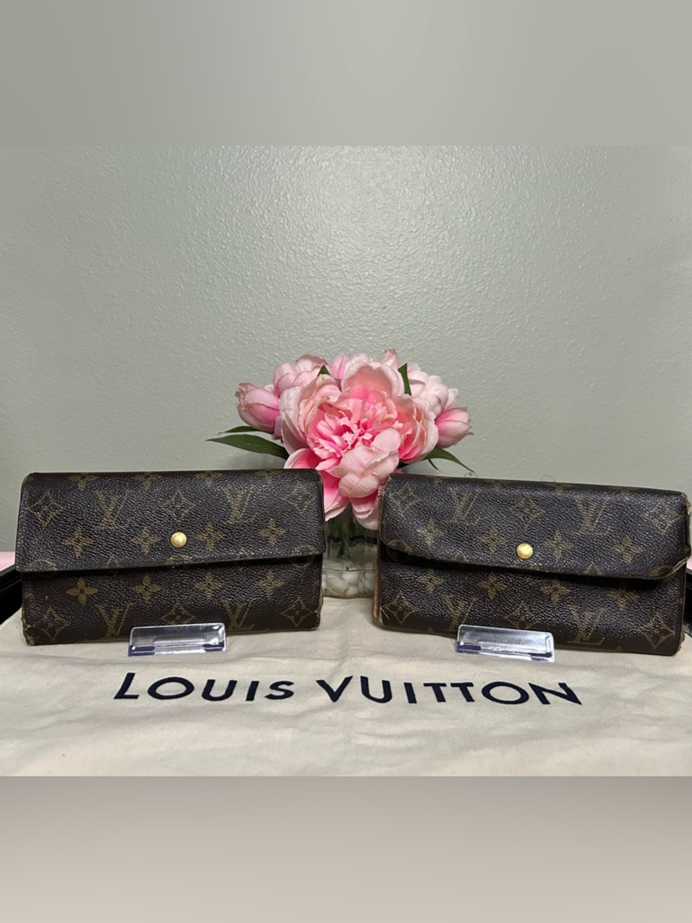 Louis Vuitton Monogram Canvas Long Wallet Duo - Brown with Gold Hardware